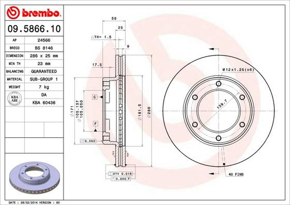 AP 24566 тормозной диск на TOYOTA LAND CRUISER 80 (_J8_)