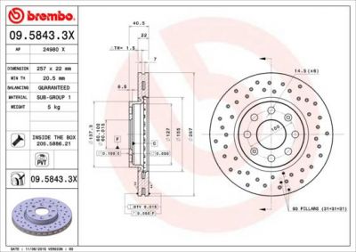 AP 24584 X тормозной диск на OPEL CORSA E Van