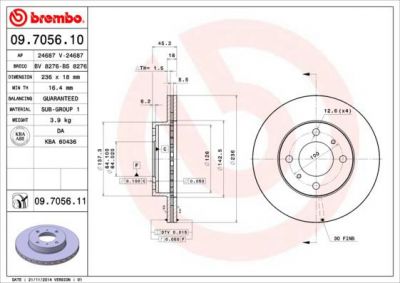AP 24687 тормозной диск на PROTON PERSONA 400 Наклонная задняя часть (C9_C, C9_S)