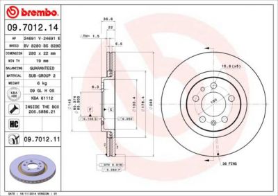 AP 24691 V тормозной диск на SKODA OCTAVIA Combi (1U5)
