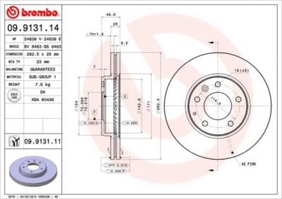 AP 24839 V тормозной диск на MAZDA 6 (GG)