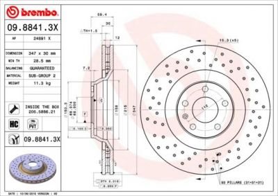 AP 24891 X тормозной диск на AUDI A6 Allroad (4FH, C6)