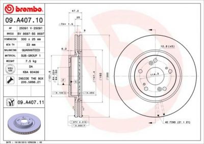 AP 25091 V тормозной диск на HONDA CR-V II (RD_)