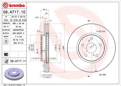 AP 25170 V тормозной диск на LEXUS IS II (GSE2_, ALE2_, USE2_)