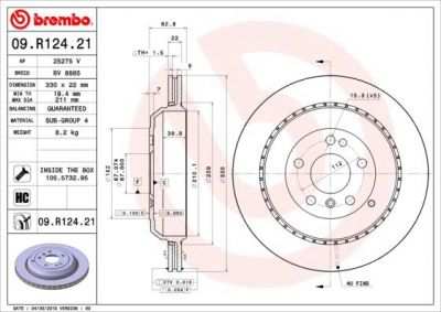 AP 25275 V тормозной диск на MERCEDES-BENZ M-CLASS (W164)