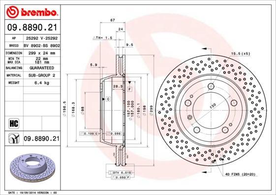 AP 25292 V тормозной диск на PORSCHE BOXSTER (987)