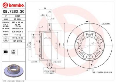 AP 44027 тормозной диск на NISSAN ATLEON
