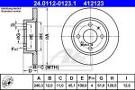 ATE 24.0112-0123.1 тормозной диск на NISSAN SUNNY II (N13)
