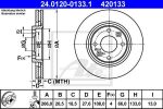 ATE 24.0120-0133.1 тормозной диск на PEUGEOT 306 (7B, N3, N5)