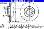 ATE 24.0122-0118.1 24.0122-0118.1 VAG мин>20.0 ТОРМОЗНОЙ ДИСК A80 A100/44