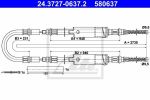 ATE 24.3727-0637.2 трос, стояночная тормозная система на FORD TRANSIT c бортовой платформой/ходовая часть (E_ _)