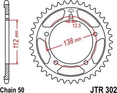 BIKE ALERT Звезда цепного привода (JTR 302 43)