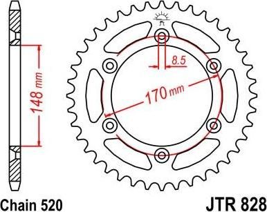 BIKE ALERT Звезда цепного привода (JTR 828 47)