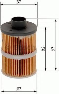 BOSCH Фильтр топливный CITROEN/FIAT/PEUGEOT all Bus 06-> (77362340, 1 457 070 001)
