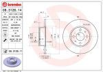 Brembo 08.3126.11 тормозной диск на FIAT STILO (192)