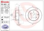 BREMBO Торм.диск задн.[275x10] 5 отв.(min2) (08.A631.10)