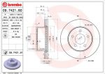 BREMBO Диск тормозной JEEP Cherokee 2.5 - 4.0 - TD 2.5 (XJ) (90-9.98) F (52008440, 09.7421.80)
