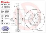 BREMBO Диск тормозной X3 E83 2.0-3.0 04- передний вент. (заменен на 09.9581.11) (34113400151, 09.9581.14)