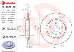 BREMBO Диск тормозной вент. передний SAAB 9-5 (YS3G) ( 5.10->) R (13502199, 09.A972.10)