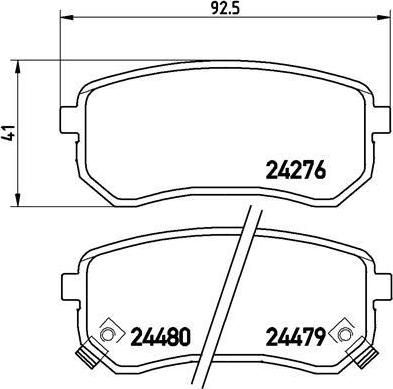 BREMBO КОМПЛЕКТ ТОРМОЗНЫХ КОЛОДОК, ДИСКОВЫЙ ТОРМОЗ (P 30 033)
