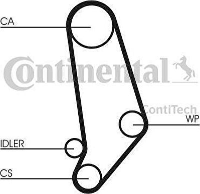 CONTITECH Ремень ГРМ [120зуб. 18mm] + ролик (CT660K1)