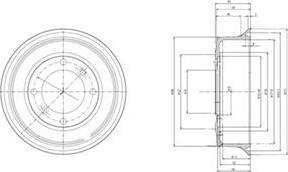 Delphi BF2 тормозной барабан на AUSTIN MINI