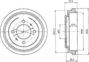Delphi BF336 тормозной барабан на NISSAN SUNNY III Hatchback (N14)