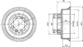 Delphi BF43 тормозной барабан на AUSTIN MINI