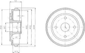 Delphi BF474 тормозной барабан на SUZUKI WAGON R+ (MM)