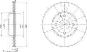 Delphi BG2804 тормозной диск на MAZDA 323 C IV (BG)