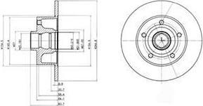DELPHI Диск тормозной задний AUDI A4 1.6-2.8 95-01 D=245мм. (цена за 1 шт., в упак. 2 шт.) (BG3030)
