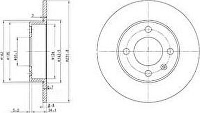 Delphi BG3505 тормозной диск на VW POLO Variant (6KV5)