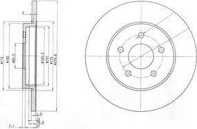 Delphi BG3663C тормозной диск на FORD MONDEO III (B5Y)