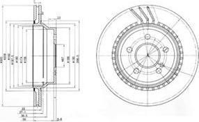 Delphi BG3758 тормозной диск на MERCEDES-BENZ GLK-CLASS (X204)