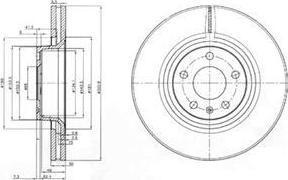 Delphi BG3939 тормозной диск на AUDI A6 Allroad (4FH, C6)