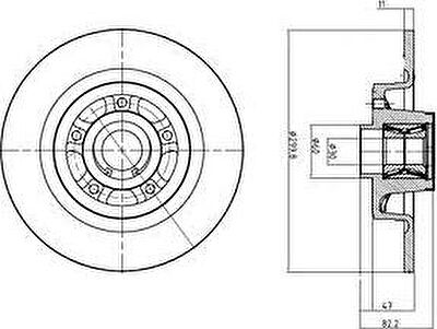 Delphi BG9023RSC тормозной диск на RENAULT ESPACE IV (JK0/1_)