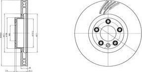Delphi BG9100C тормозной диск на VW TOUAREG (7P5)