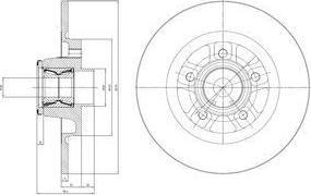 Delphi BG9113RSC тормозной диск на RENAULT KANGOO BE BOP (KW0/1_)