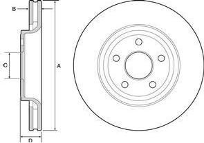 Delphi BG9121C тормозной диск на JEEP GRAND CHEROKEE IV (WK, WK2)