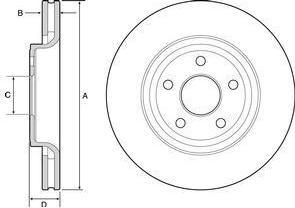 Delphi BG9121C тормозной диск на JEEP GRAND CHEROKEE IV (WK, WK2)