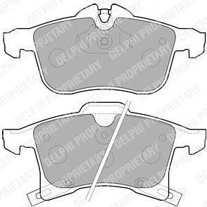 DELPHI Колодки передние OPEL Astra H/Corsa D/Zafira B/155.4x70.6/t=20.3mm (LP1861)