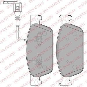 DELPHI Колодки передние (с датчиком) VW T5/Multivan 03->/Type ATE /WK+ (7E0698151, LP2199)
