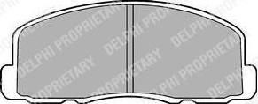 Delphi LP458 комплект тормозных колодок, дисковый тормоз на MITSUBISHI LANCER IV (C6_A, C7_A)