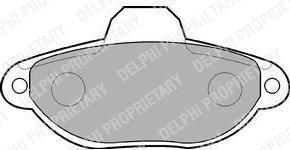 DELPHI Колодки тормозные FIAT Panda, Punto, Punto Van / LANCIA Y11 (LP851)