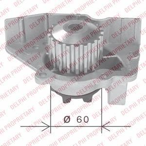 Delphi WP1496 водяной насос на PEUGEOT 306 (7B, N3, N5)