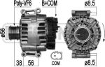 Era 209286 генератор на SKODA OCTAVIA Combi (5E5)