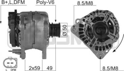 Era 210138 генератор на VW POLO Variant (6KV5)