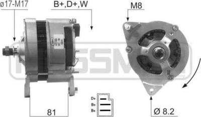 Era 210204 генератор на FORD FIESTA фургон (FVD)