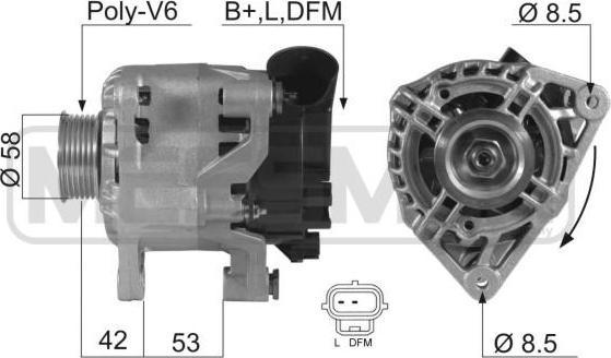 Era 210270 генератор на FORD FIESTA фургон (JV_)