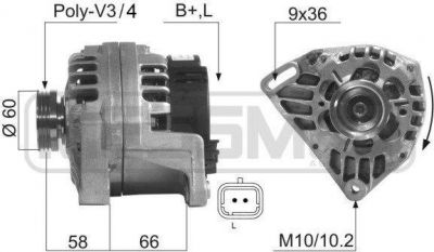 Era 210286 генератор на NISSAN KUBISTAR (X76)